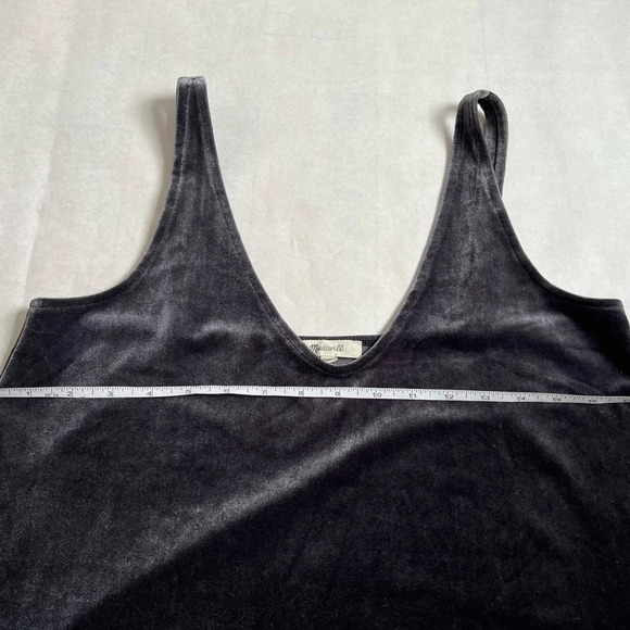 Madewell Velvet Gray Silver Cami Tank Top Blouse Sleeveless Size Small S - Picture 10 of 10